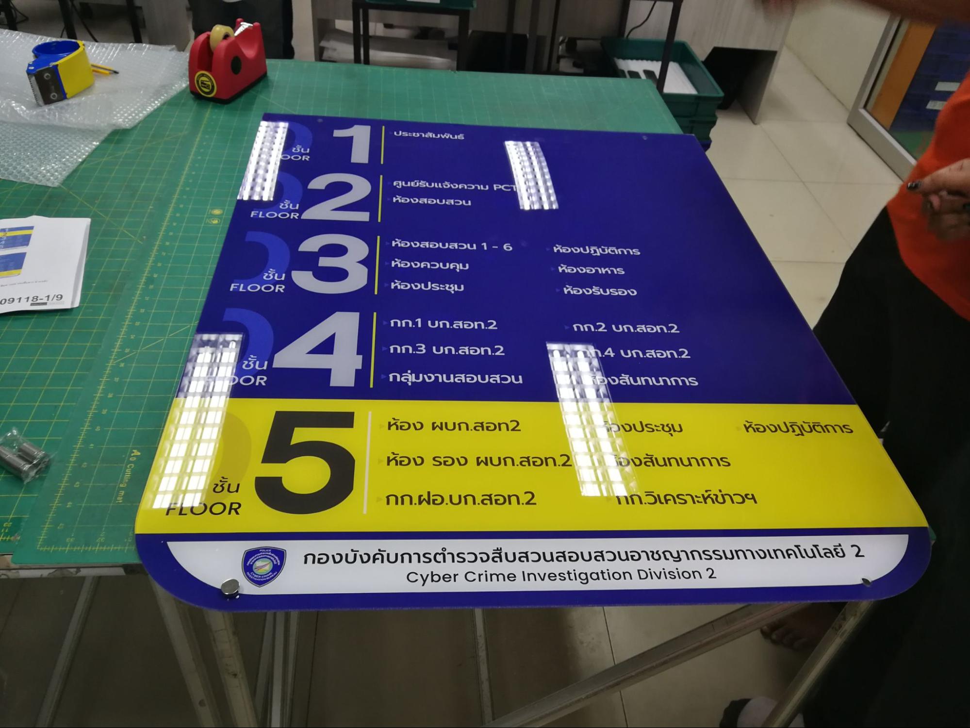 ป้ายภายในอาคาร